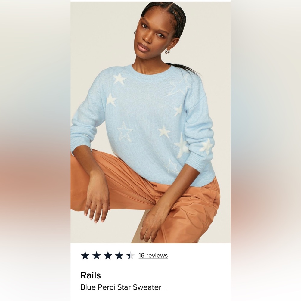 NWT RAILS Perci Star Sweater. Cashmere-Blend. Size S.